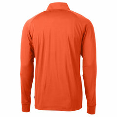 New York Mets Cutter & Buck Adapt Eco Knit Stretch Recycled Quarter-Zip Pullover Top - Orange Pullover