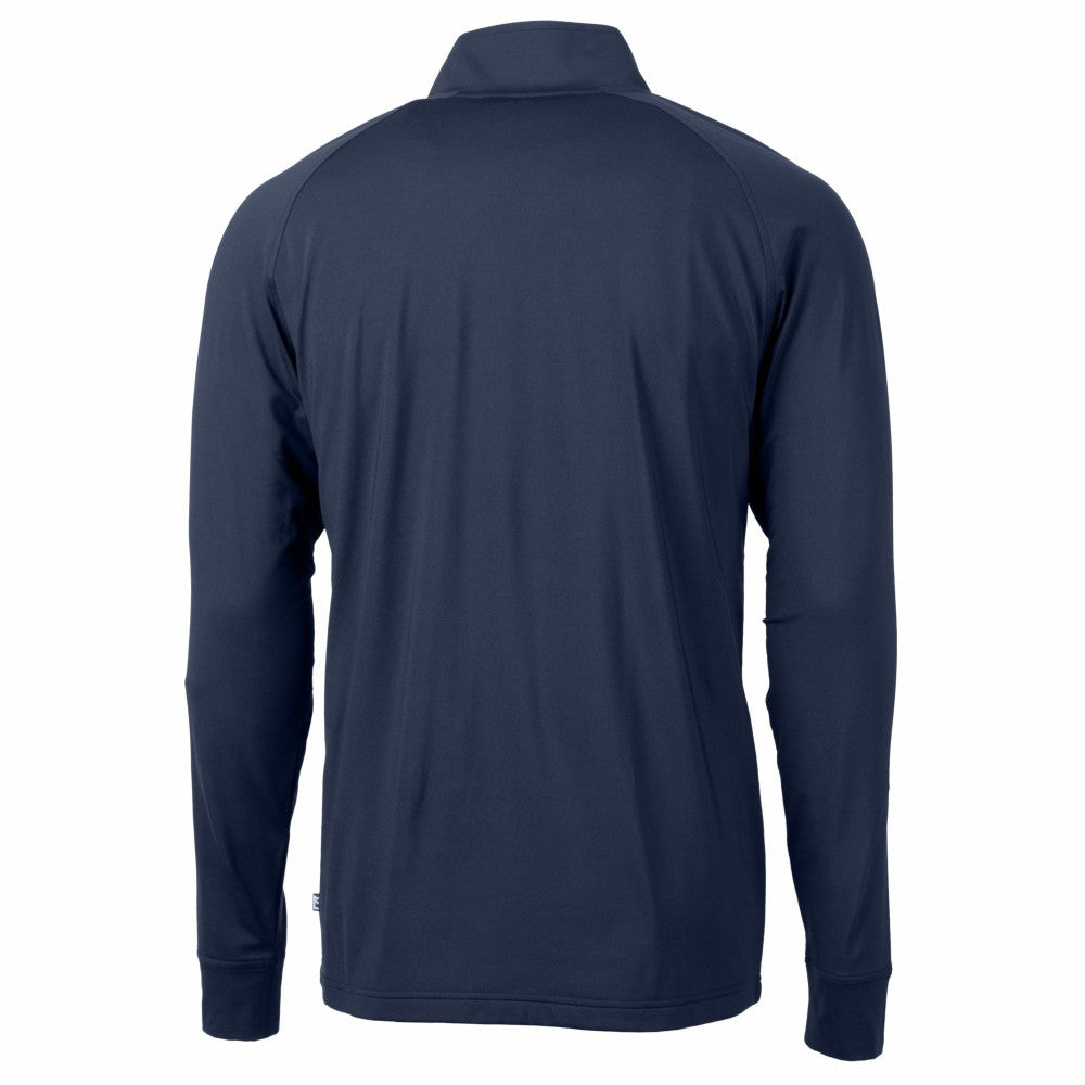 Cleveland Guardians Cutter & Buck Adapt Eco Knit Stretch Recycled Quarter-Zip Pullover Top - Navy Pullover