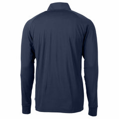 Cleveland Guardians Cutter & Buck Adapt Eco Knit Stretch Recycled Quarter-Zip Pullover Top - Navy Pullover