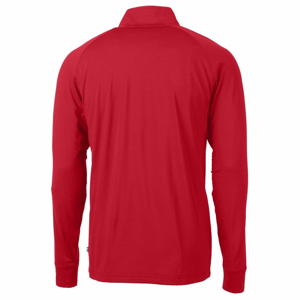 Cleveland Guardians Cutter & Buck Adapt Eco Knit Stretch Recycled Quarter-Zip Pullover Top - Red Pullover