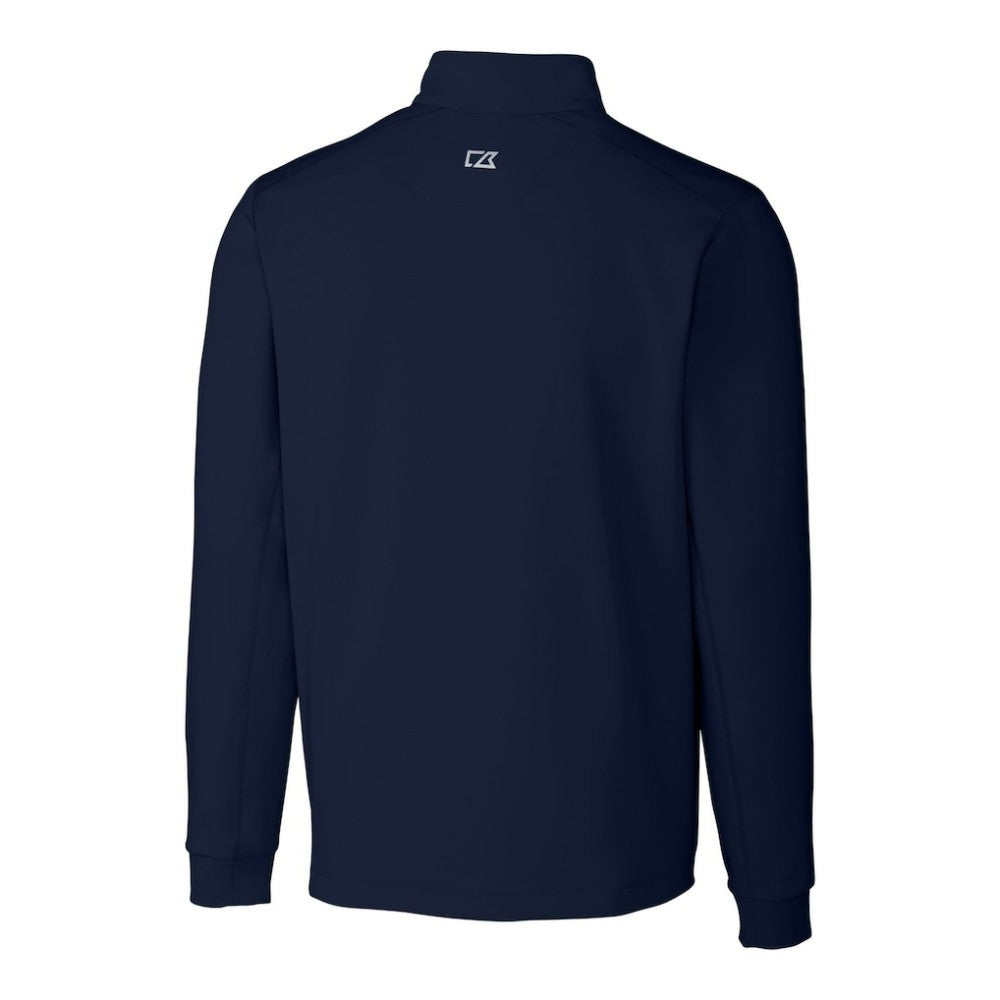 Atlanta Braves Cutter & Buck Traverse Stretch Quarter-Zip Pullover Top - Navy Pullover