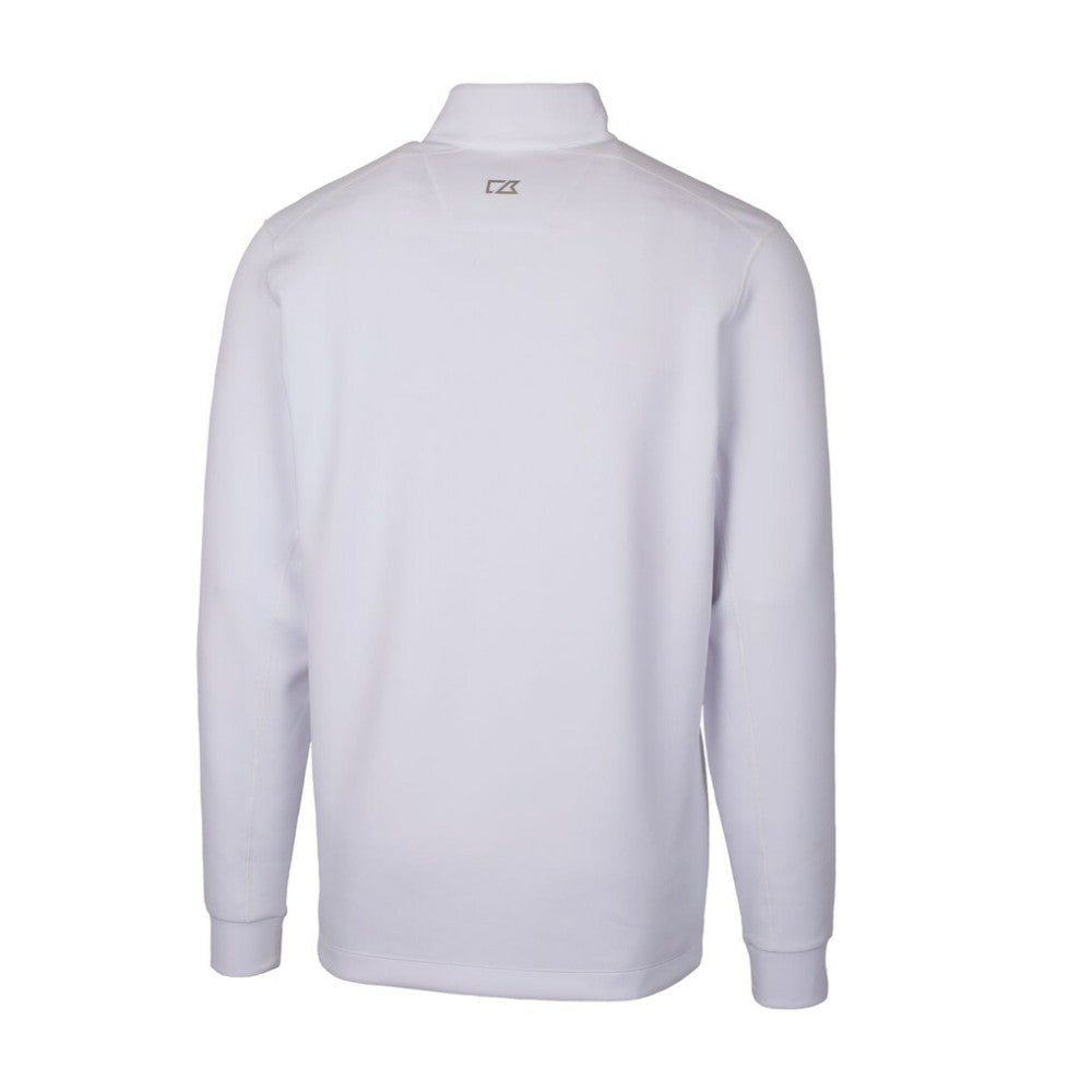 San Diego Padres Cutter & Buck Traverse Stretch Quarter-Zip Pullover Top - White Pullover