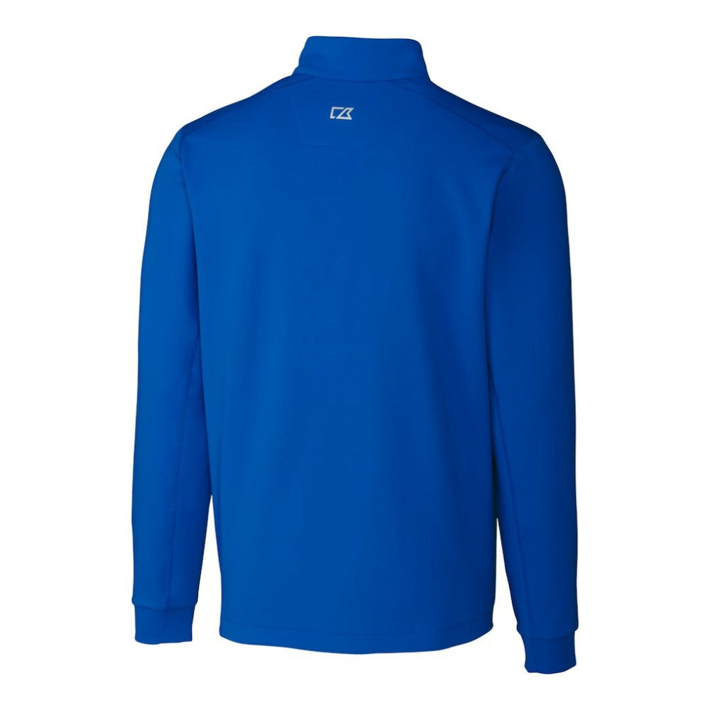 Atlanta Braves Cutter & Buck Traverse Stretch Quarter-Zip Pullover Top - Blue Pullover