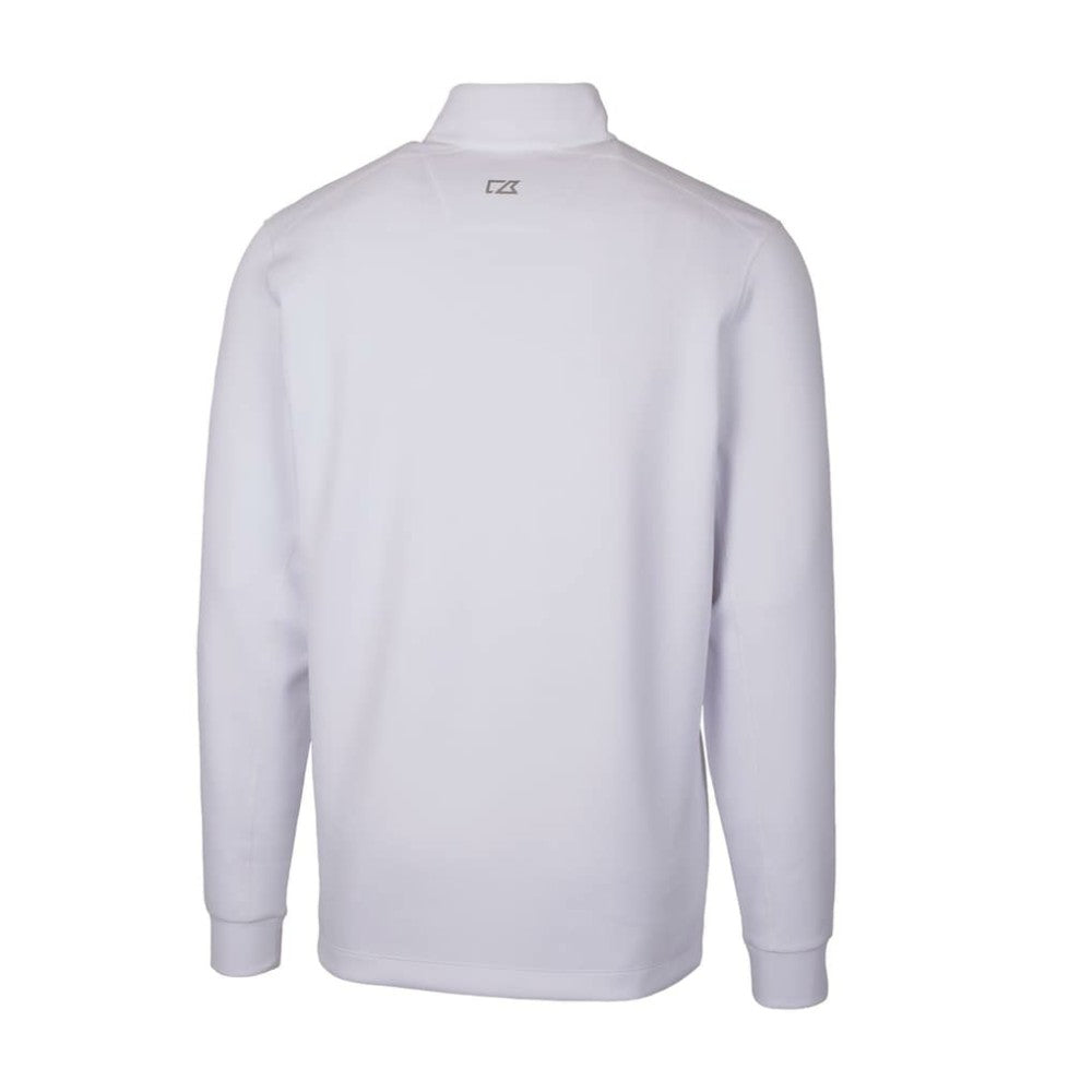 Detroit Tigers Cutter & Buck Traverse Stretch Quarter-Zip Pullover Top - White Pullover