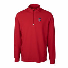 Cleveland Guardians Cutter & Buck Traverse Stretch Quarter-Zip Pullover Top - Red Pullover