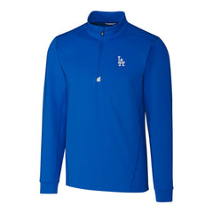 Los Angeles Dodgers Cutter & Buck Traverse Stretch Quarter-Zip Pullover Top - Royal Pullover
