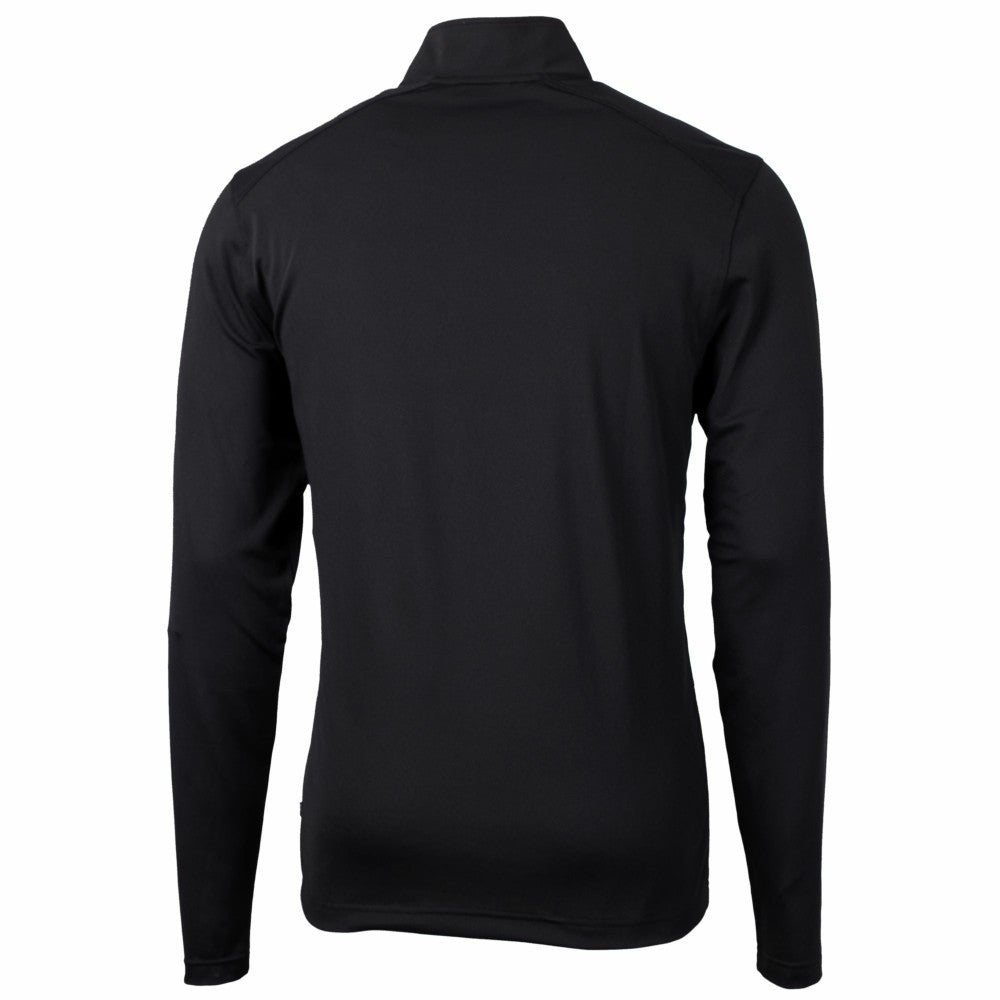 Miami Marlins Cutter & Buck Virtue Eco Pique Recycled Quarter-Zip Pullover Top - Black Pullover