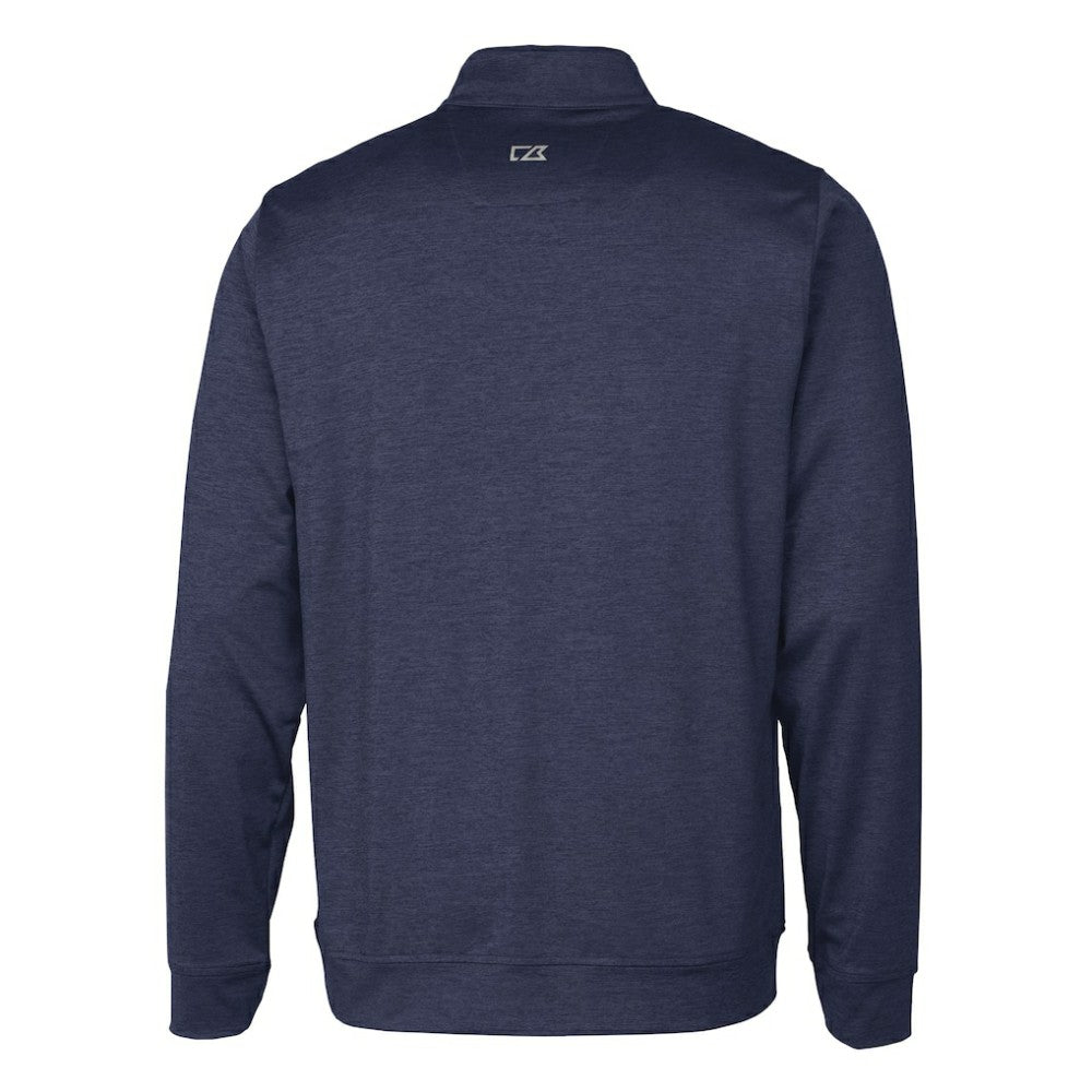 Philadelphia Phillies Cutter & Buck Stealth Heathered Quarter-Zip Pullover Top - Navy Pullover