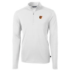 Baltimore Orioles Cutter & Buck Virtue Eco Pique Recycled Quarter-Zip Pullover Top - White Pullover