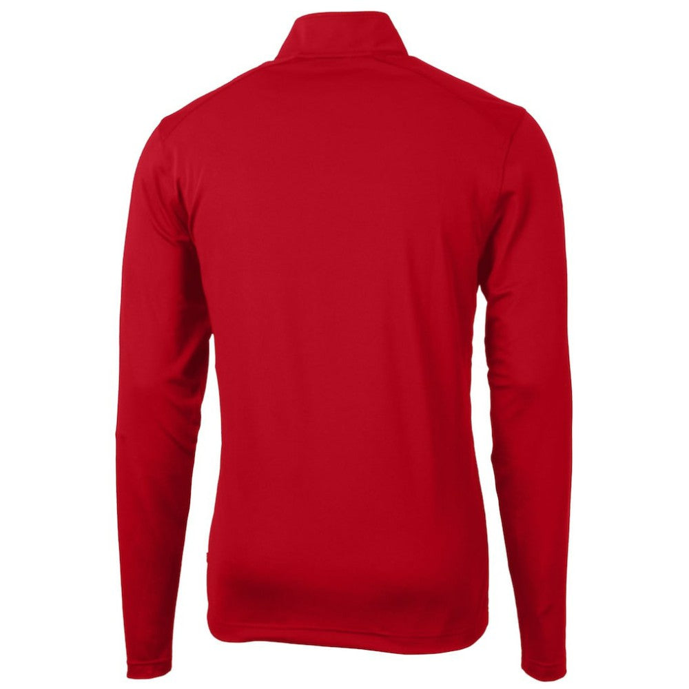 Cincinnati Reds Cutter & Buck Virtue Eco Pique Recycled Quarter-Zip Pullover Top - Red Pullover