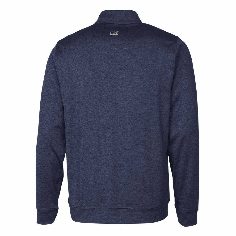 Milwaukee Brewers Cutter & Buck Stealth Heathered Quarter-Zip Pullover Top - Navy Pullover