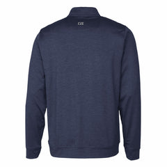 Milwaukee Brewers Cutter & Buck Stealth Heathered Quarter-Zip Pullover Top - Navy Pullover