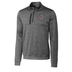 Chicago Cubs Cutter & Buck Stealth Heathered Quarter-Zip Pullover Top - Gray Pullover