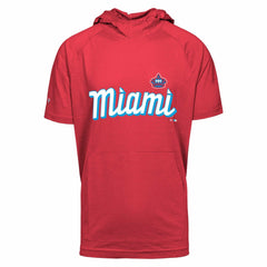 Miami Marlins Levelwear City Connect Phase Core Hoodie T-Shirt  - Red Hoodies