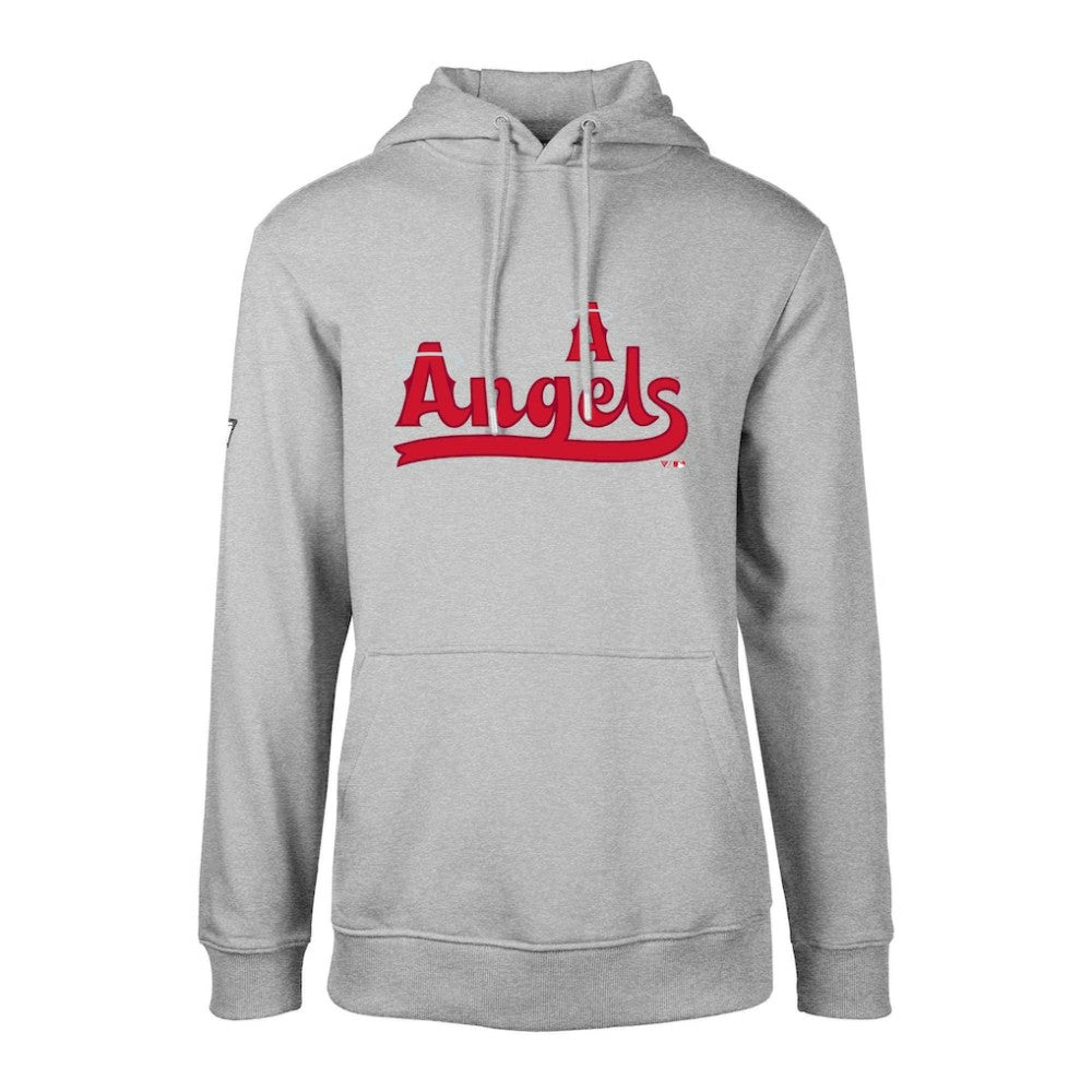 Los Angeles Angels Levelwear City Connect Podium Core Logo Pullover Hoodie - Heather Gray Hoodies
