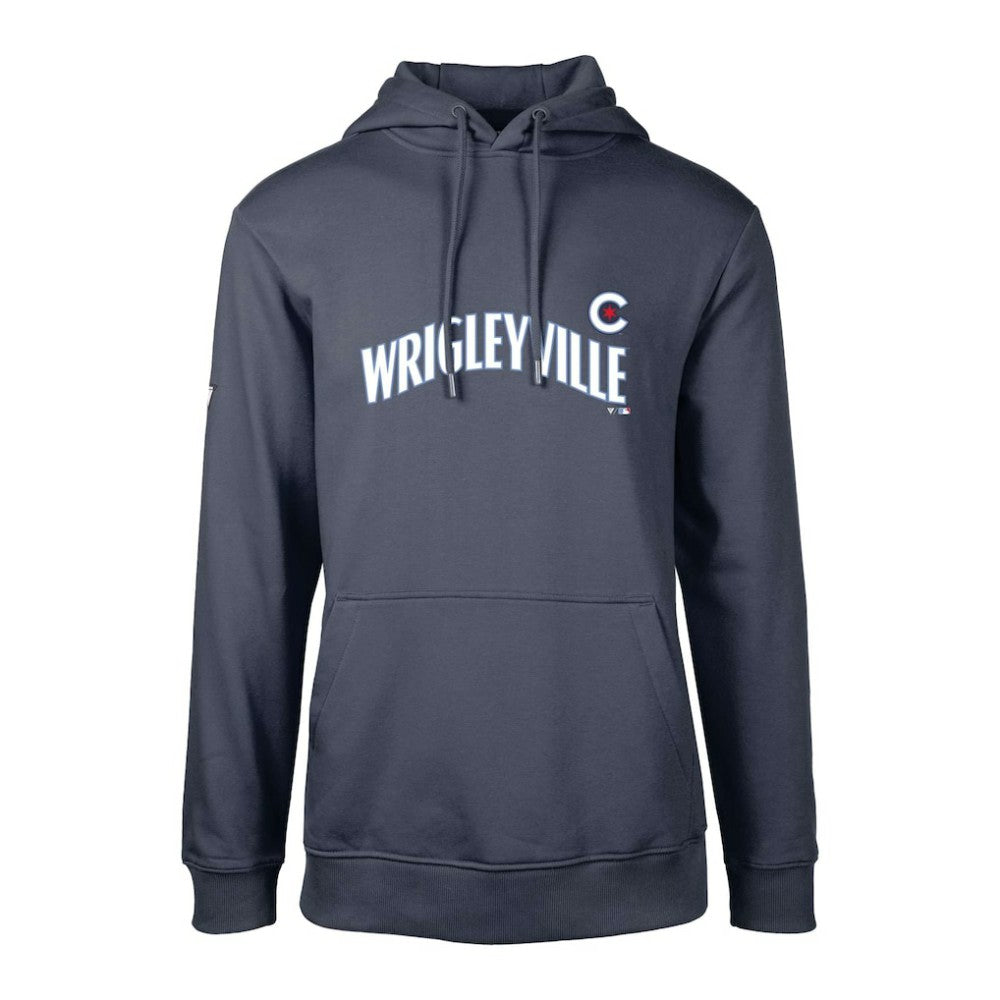 Chicago Cubs Levelwear City Connect Podium Core Logo Pullover Hoodie - Navy Hoodies