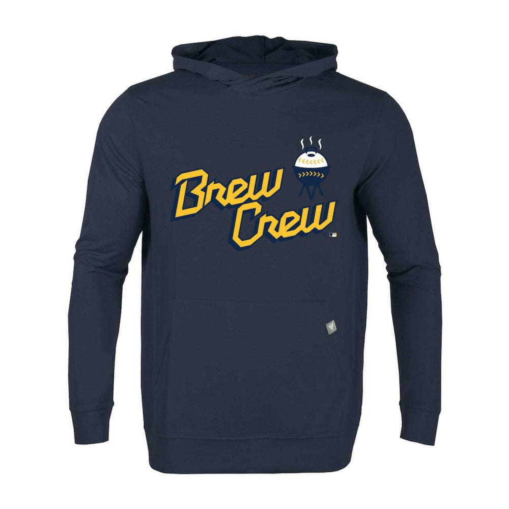 Milwaukee Brewers Levelwear City Connect Relay Core Logo Pullover Hoodie - Navy Hoodies