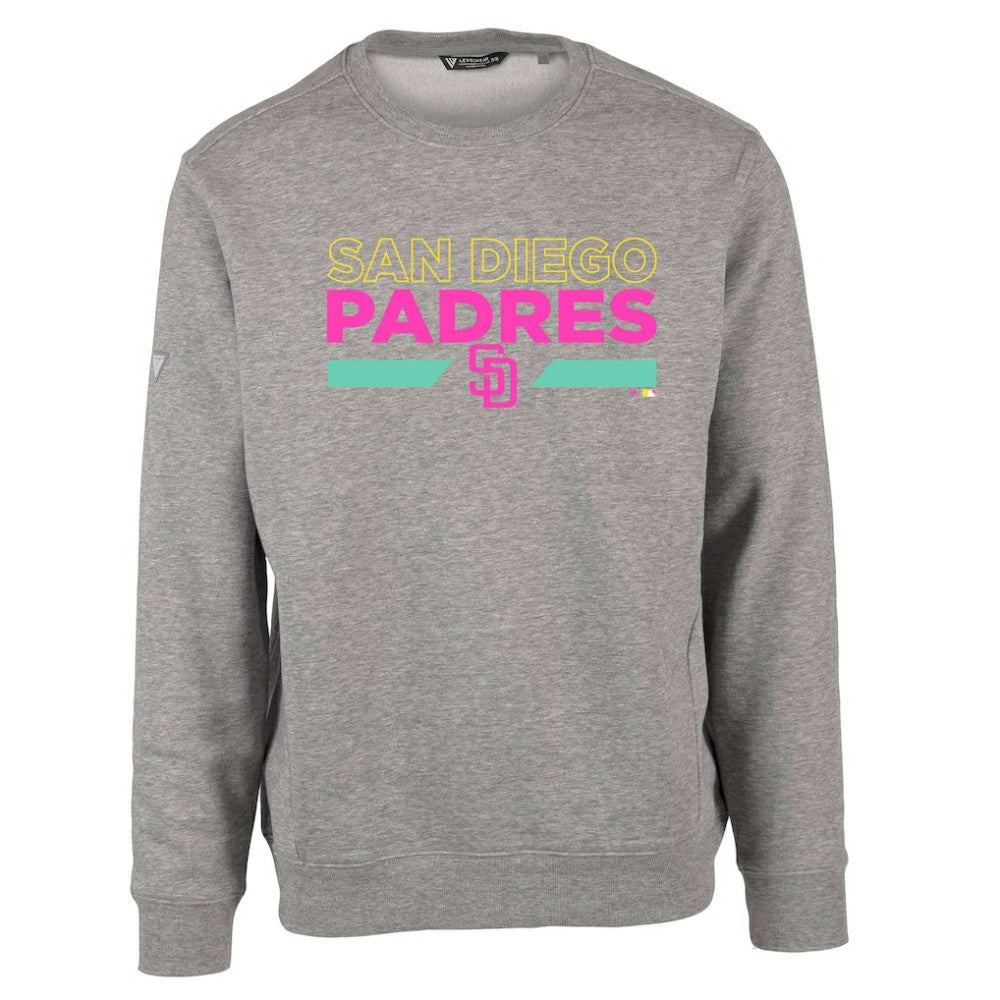 San Diego Padres Levelwear City Connect Zane No Hitter Pullover Sweatshirt - Heather Gray Pullover