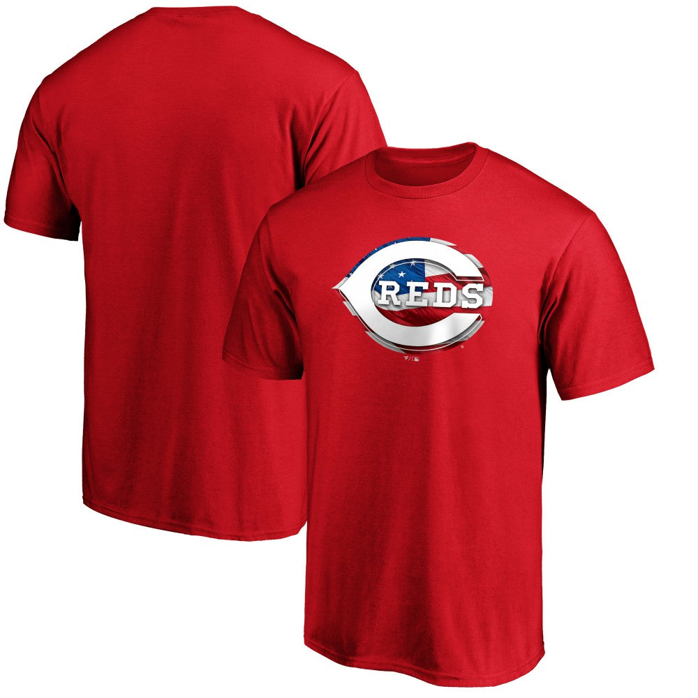 Cincinnati Reds Banner Wave T-Shirt - Red T-shirts