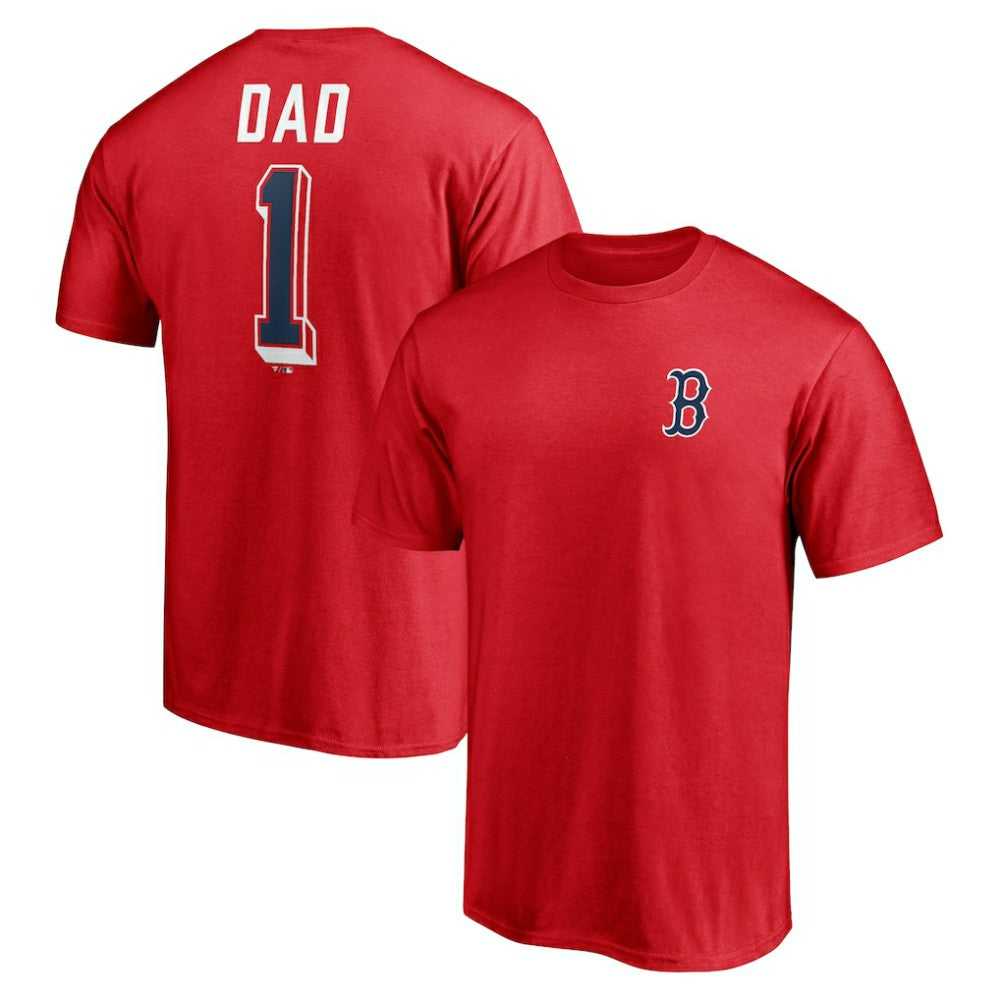 Boston Red Sox Number One Dad T-Shirt - Red T-shirts