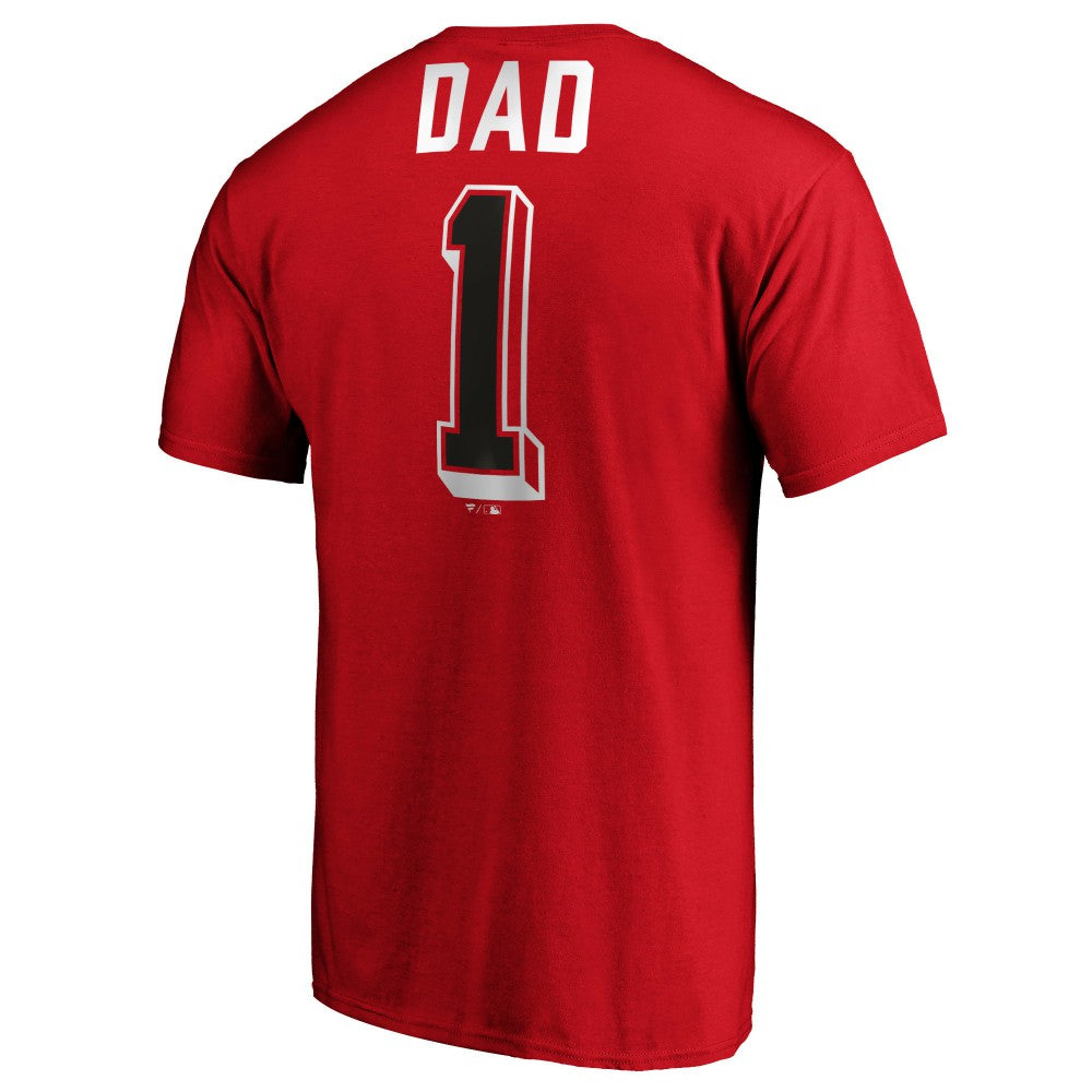 Cincinnati Reds Number One Dad T-Shirt - Red T-shirts