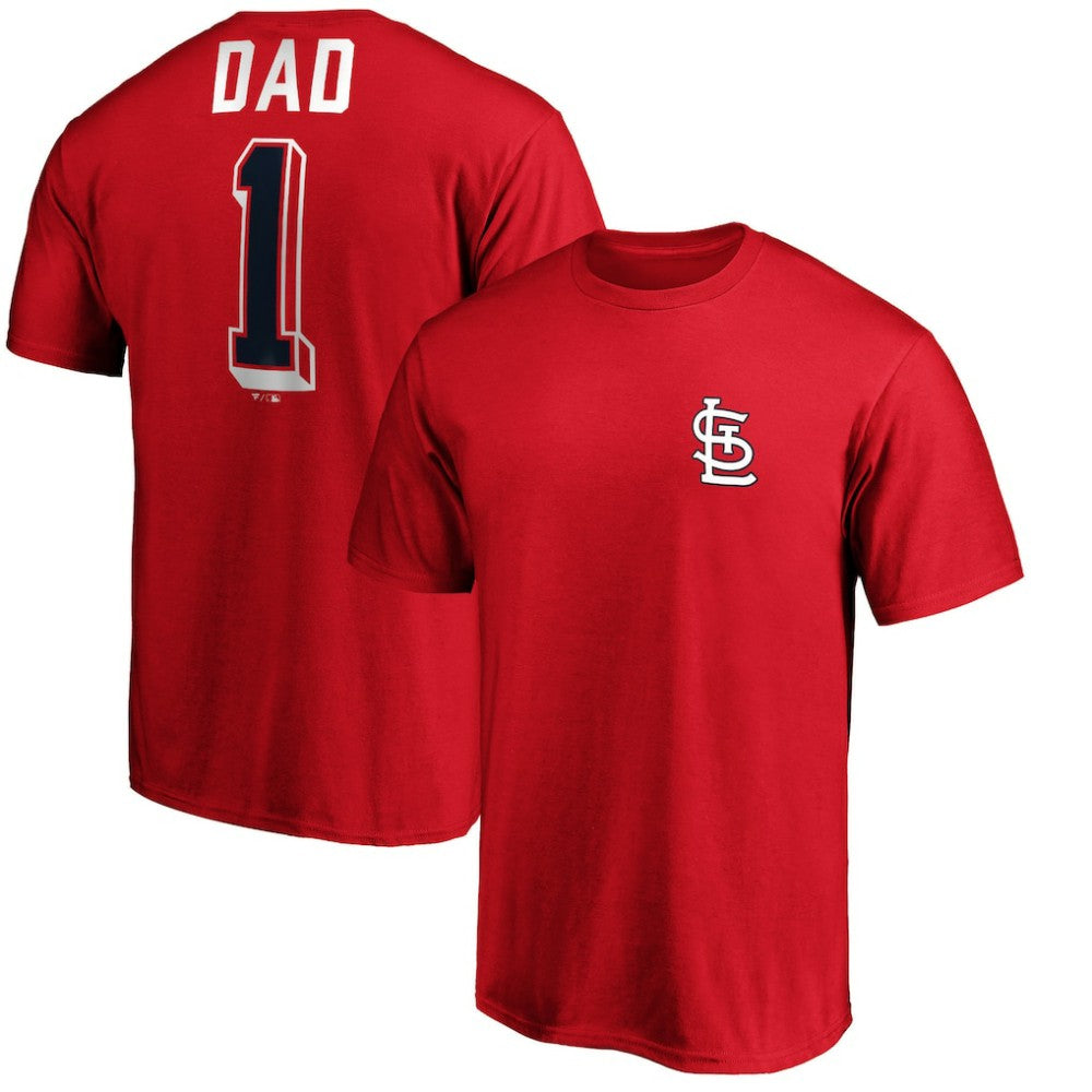 St. Louis Cardinals Number One Dad T-Shirt - Red T-shirts