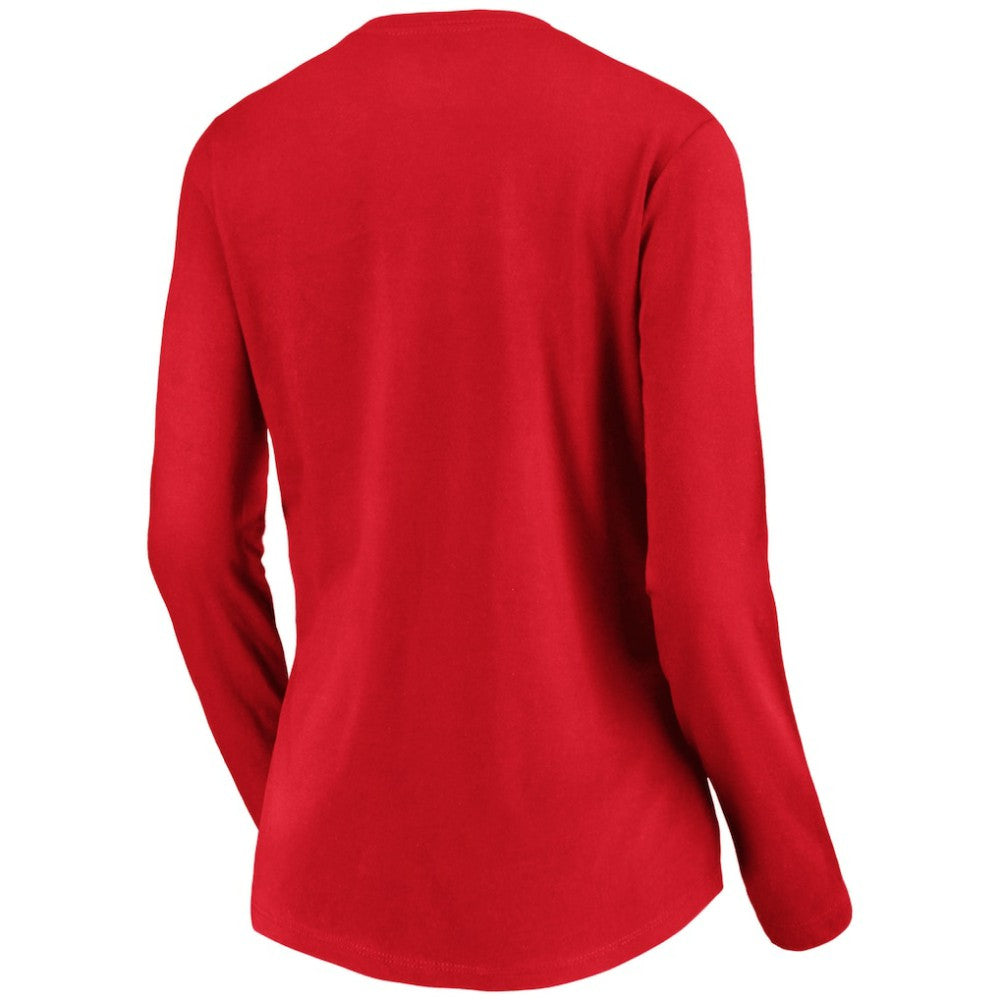 St. Louis Cardinals Women's Team Long Sleeve V-Neck T-Shirt - Red T-shirts