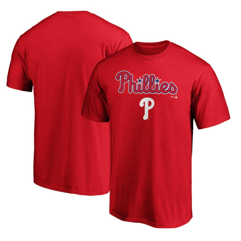 Philadelphia Phillies Team Lockup T-Shirt - Red T-shirts