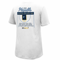 Memphis Grizzlies Stadium Essentials Unisex 2023 NBA Playoffs Roster T-Shirt White