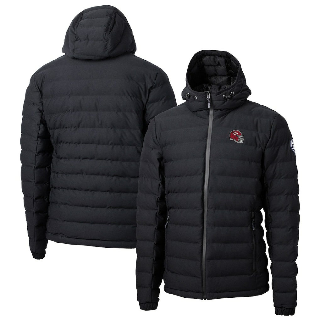 Kansas City Chiefs Cutter & Buck Helmet Mission Ridge Repreve Eco Insulated Puffer Full-Zip Jacket Black