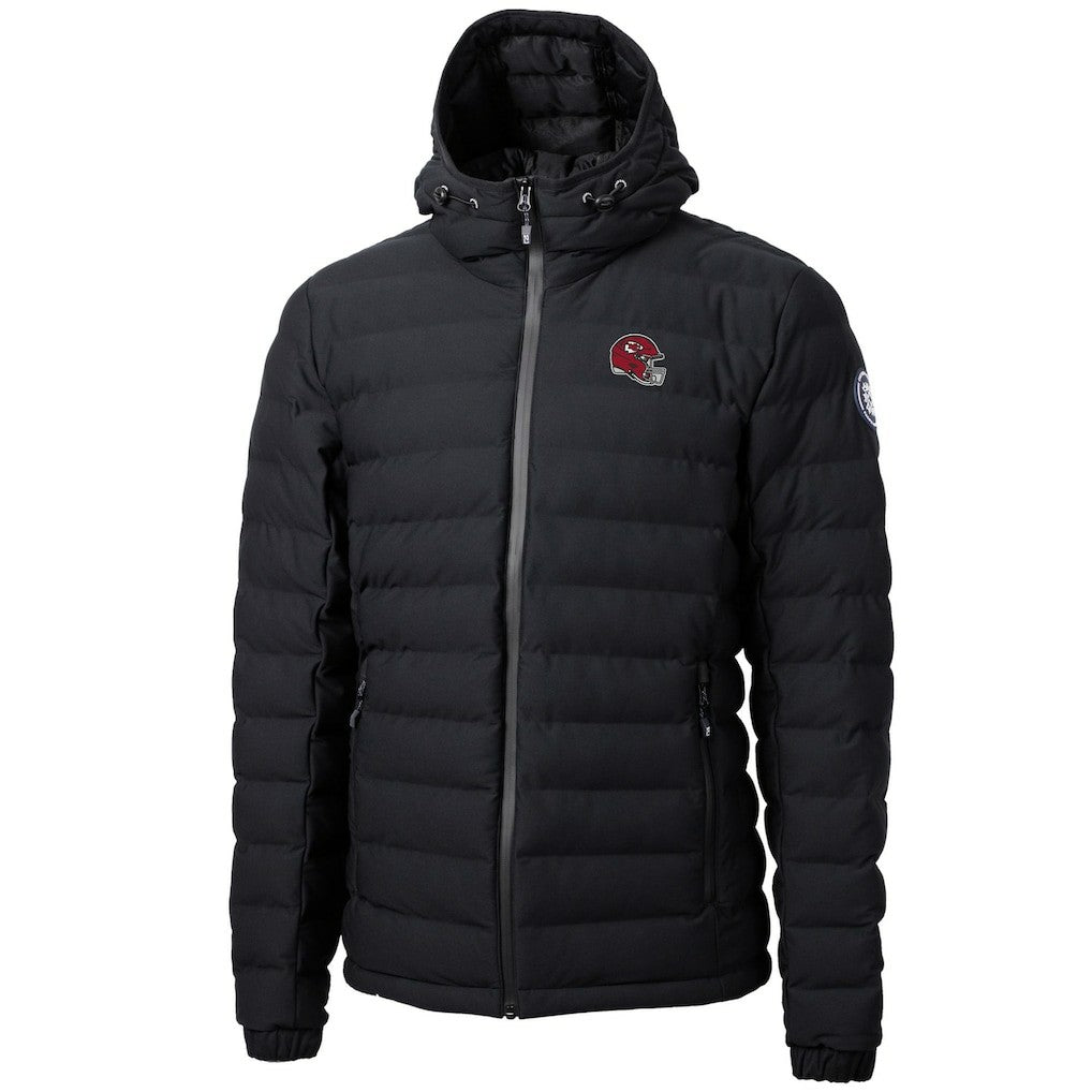 Kansas City Chiefs Cutter & Buck Helmet Mission Ridge Repreve Eco Insulated Puffer Full-Zip Jacket Black