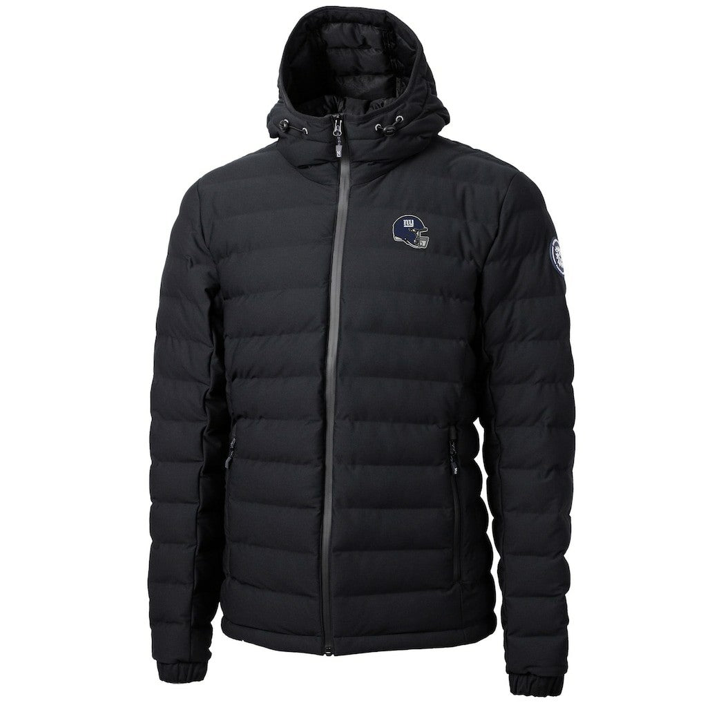 New York Giants Cutter & Buck Helmet Mission Ridge Repreve Eco Insulated Puffer Full-Zip Jacket Black