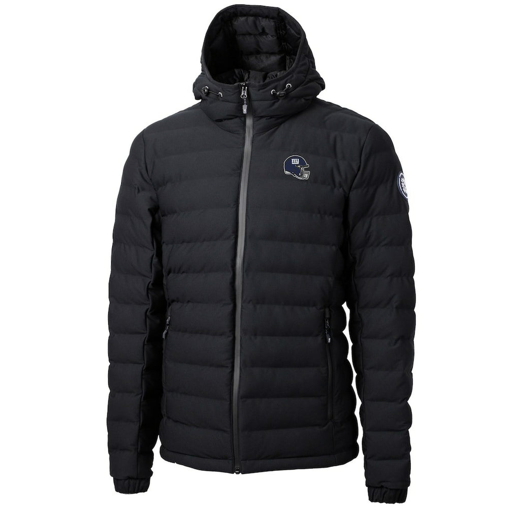 New York Giants Cutter & Buck Helmet Mission Ridge Repreve Eco Insulated Puffer Full-Zip Jacket Black