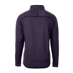 Minnesota Vikings Cutter & Buck Helmet Mainsail Sweater-Knit Half-Zip Pullover Jacket Purple