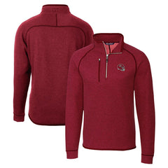 Kansas City Chiefs Cutter & Buck Helmet Mainsail Sweater-Knit Half-Zip Pullover Jacket Red
