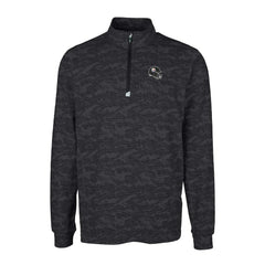 Pittsburgh Steelers Cutter & Buck Helmet Traverse Camo Print Stretch Quarter-Zip Pullover Top Black