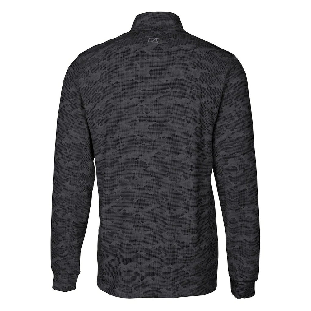 Pittsburgh Steelers Cutter & Buck Helmet Traverse Camo Print Stretch Quarter-Zip Pullover Top Black