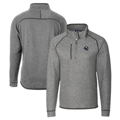 New York Giants Cutter & Buck Helmet Mainsail Sweater-Knit Half-Zip Pullover Jacket Silver