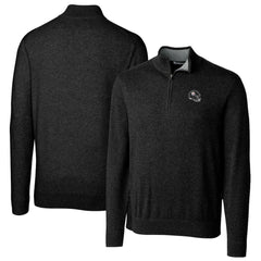 Pittsburgh Steelers Cutter & Buck Helmet Lakemont Tri-Blend Quarter-Zip Pullover Sweater Black