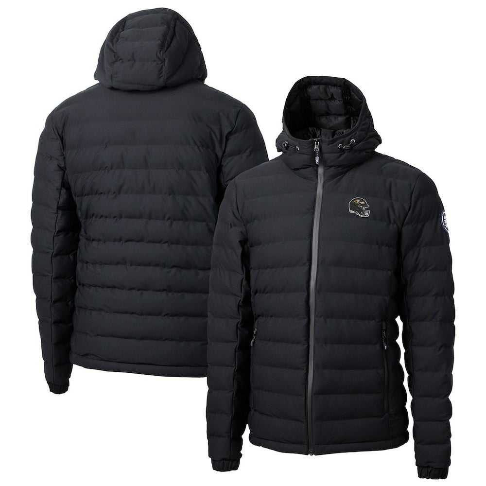 Baltimore Ravens Cutter & Buck Helmet Mission Ridge Repreve Eco Insulated Puffer Full-Zip Jacket Black