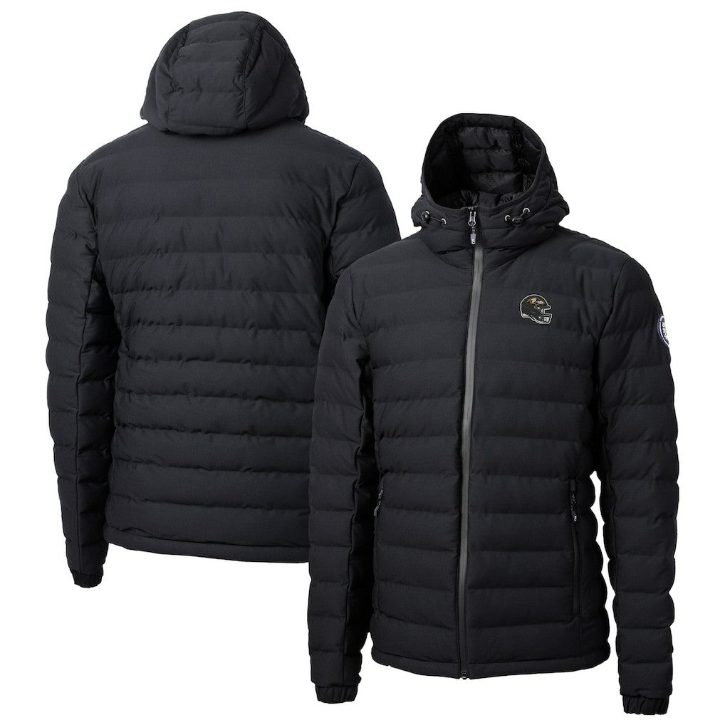 Baltimore Ravens Cutter & Buck Helmet Mission Ridge Repreve Eco Insulated Puffer Full-Zip Jacket Black