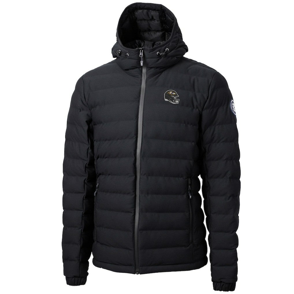 Baltimore Ravens Cutter & Buck Helmet Mission Ridge Repreve Eco Insulated Puffer Full-Zip Jacket Black