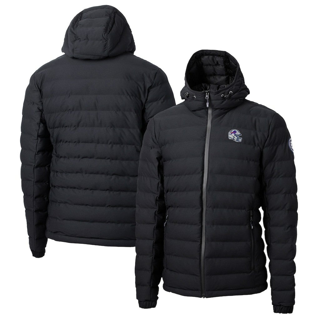 Buffalo Bills Cutter & Buck Helmet Mission Ridge Repreve Eco Insulated Puffer Full-Zip Jacket Black