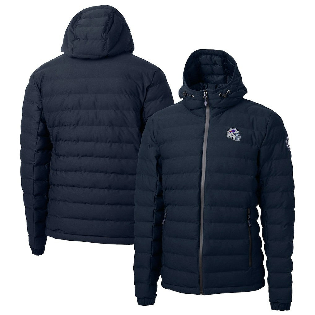 Buffalo Bills Cutter & Buck Helmet Mission Ridge Repreve Eco Insulated Puffer Full-Zip Jacket Navy