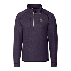 Baltimore Ravens Cutter & Buck Helmet Mainsail Sweater-Knit Half-Zip Pullover Jacket Purple