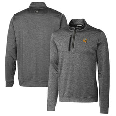Green Bay Packers Cutter & Buck Helmet Stealth Heathered Quarter-Zip Pullover Top Gray