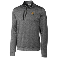 Green Bay Packers Cutter & Buck Helmet Stealth Heathered Quarter-Zip Pullover Top Gray