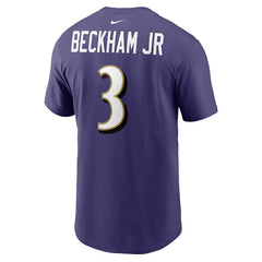 Odell Beckham Jr. Baltimore Ravens Player Name & Number T-Shirt Purple