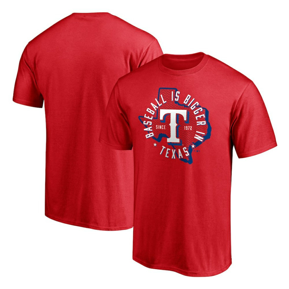 Texas Rangers Hometown Collection Baseball Is Bigger In Texas T-Shirt - Red T-shirts