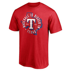 Texas Rangers Hometown Collection Baseball Is Bigger In Texas T-Shirt - Red T-shirts